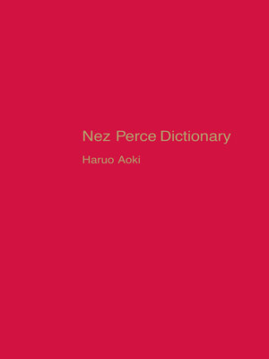 cover image of Nez Perce Dictionary
